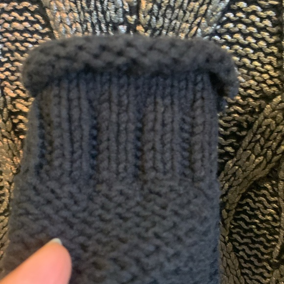 Narciso Rodriguez Design Nation Black Gunmetal Silver Knit Sweater Size XS - Picture 5 of 8